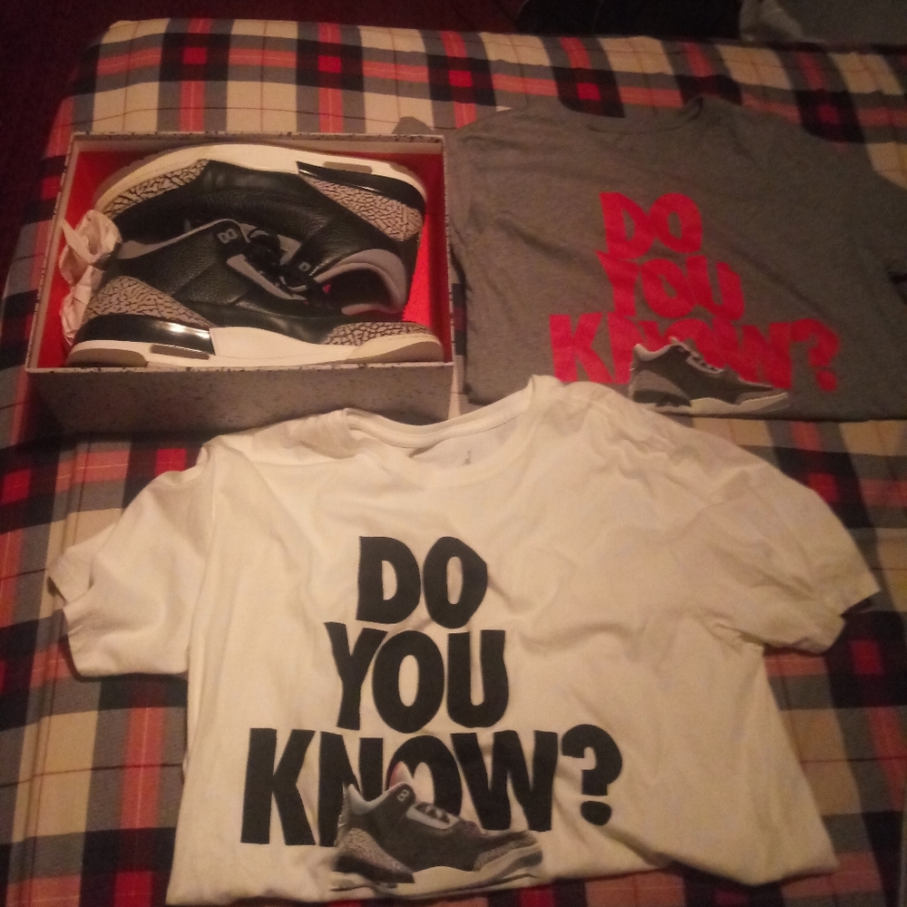 2011 Air Jordan Retro 3 w/h Matching Retro Shirts